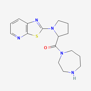 molecular formula C16H21N5OS B1387374 2-[2-(1,4-Diazepan-1-ylcarbonyl)pyrrolidin-1-yl][1,3]thiazolo[5,4-b]pyridine CAS No. 1188362-88-0