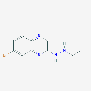 molecular formula C10H11BrN4 B13873750 1-(7-Bromoquinoxalin-2-yl)-2-ethylhydrazine 