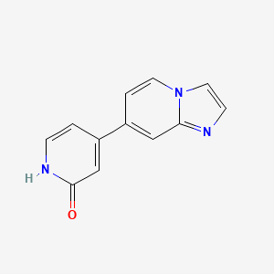 molecular formula C12H9N3O B13873751 4-imidazo[1,2-a]pyridin-7-yl-1H-pyridin-2-one 