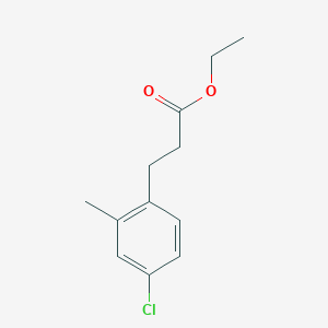 molecular formula C12H15ClO2 B13873757 Ethyl 3-(4-chloro-2-methylphenyl)propanoate 