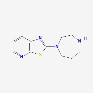 molecular formula C11H14N4S B1387376 2-(1,4-Diazepan-1-yl)[1,3]thiazolo[5,4-b]pyridine CAS No. 1172477-71-2