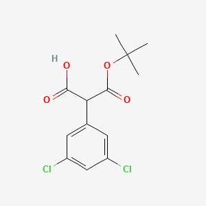 2-(3,5-Dichlorophenyl)-3-[(2-methylpropan-2-yl)oxy]-3-oxopropanoic acid