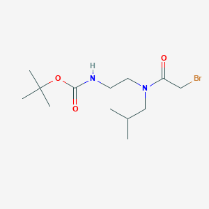 tert-butyl N-[2-[(2-bromoacetyl)-(2-methylpropyl)amino]ethyl]carbamate