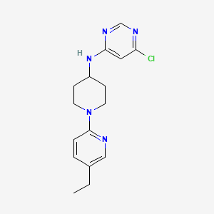 molecular formula C16H20ClN5 B13873783 6-chloro-N-[1-(5-ethylpyridin-2-yl)piperidin-4-yl]pyrimidin-4-amine 