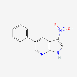 molecular formula C13H9N3O2 B13873789 3-Nitro-5-phenyl-1H-pyrrolo[2,3-B]pyridine CAS No. 507462-27-3