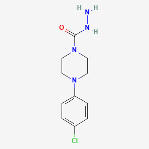 molecular formula C11H15ClN4O B13873805 4-(4-Chlorophenyl)piperazine-1-carbohydrazide 