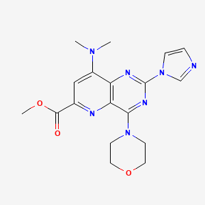 methyl 8-(dimethylamino)-2-(1H-imidazol-1-yl)-4-morpholin-4-ylpyrido[3,2-d]pyrimidine-6-carboxylate