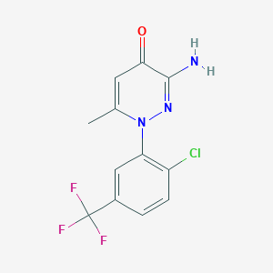 3-Amino-1-[2-chloro-5-(trifluoromethyl)phenyl]-6-methylpyridazin-4-one