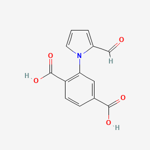 molecular formula C13H9NO5 B1387382 2-(2-Formyl-1H-pyrrol-1-yl)terephthalic acid CAS No. 1172235-73-2