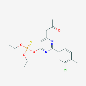 1-[2-(3-Chloro-4-methylphenyl)-6-diethoxyphosphinothioyloxypyrimidin-4-yl]propan-2-one