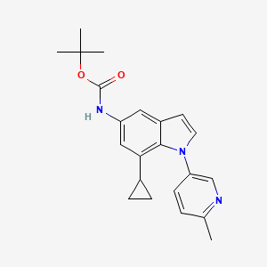 tert-Butyl 7-cyclopropyl-1-(6-methylpyridin-3-yl)-1H-indol-5-ylcarbamate