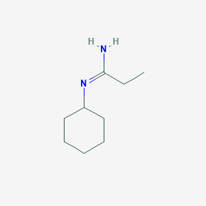 molecular formula C9H18N2 B13873851 (1E)-N'-Cyclohexylpropanimidamide CAS No. 63540-08-9