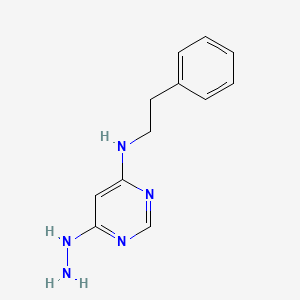 6-hydrazinyl-N-(2-phenylethyl)pyrimidin-4-amine