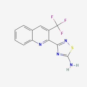 molecular formula C12H7F3N4S B13873940 3-(3-(Trifluoromethyl)quinolin-2-yl)-1,2,4-thiadiazol-5-amine CAS No. 1179360-73-6