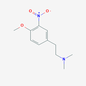 molecular formula C11H16N2O3 B13873954 2-(4-methoxy-3-nitrophenyl)-N,N-dimethylethanamine 