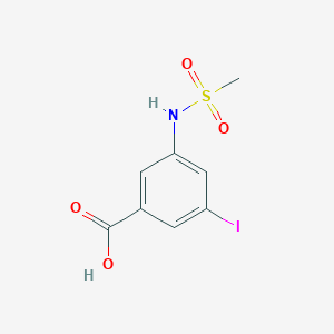 molecular formula C8H8INO4S B13873965 3-Iodo-5-[(methanesulfonyl)amino]benzoic acid CAS No. 827579-81-7