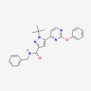 N-benzyl-1-tert-butyl-5-(2-phenoxypyrimidin-4-yl)pyrazole-3-carboxamide