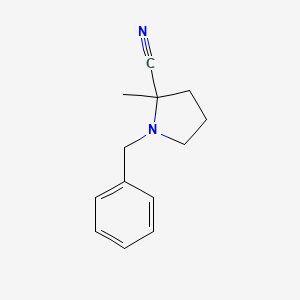 molecular formula C13H16N2 B13873990 1-Benzyl-2-methylpyrrolidine-2-carbonitrile 