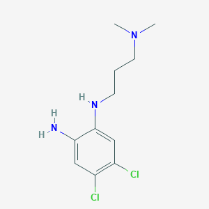 molecular formula C11H17Cl2N3 B13874072 4,5-dichloro-2-N-[3-(dimethylamino)propyl]benzene-1,2-diamine 