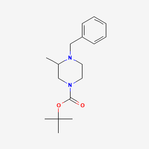 molecular formula C17H26N2O2 B13874081 Tert-butyl 4-benzyl-3-methylpiperazine-1-carboxylate 