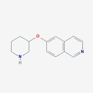 molecular formula C14H16N2O B13874107 6-Piperidin-3-yloxyisoquinoline 