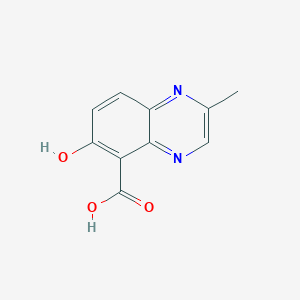 molecular formula C10H8N2O3 B13874144 6-Hydroxy-2-methyl-5-quinoxalinecarboxylic acid 