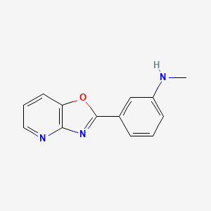 molecular formula C13H11N3O B13874158 N-methyl-3-([1,3]oxazolo[4,5-b]pyridin-2-yl)aniline 