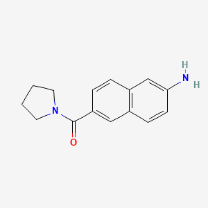 molecular formula C15H16N2O B13874176 (6-Aminonaphthalen-2-yl)(pyrrolidin-1-yl)methanone CAS No. 832103-05-6