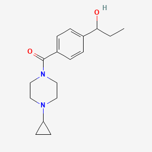 molecular formula C17H24N2O2 B13874208 (4-Cyclopropylpiperazin-1-yl)-[4-(1-hydroxypropyl)phenyl]methanone 