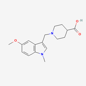 molecular formula C17H22N2O3 B1387422 1-[(5-Methoxy-1-methyl-1H-indol-3-yl)methyl]piperidine-4-carboxylic acid CAS No. 1170398-17-0