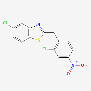 5-Chloro-2-[(2-chloro-4-nitrophenyl)methyl]-1,3-benzothiazole