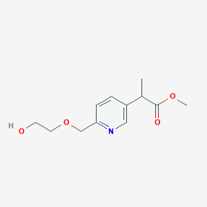 Methyl 2-(6-((2-hydroxyethoxy)methyl)pyridin-3-yl)propanoate