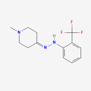 molecular formula C13H16F3N3 B1387424 1-Methylpiperidin-4-one [2-(trifluoromethyl)-phenyl]hydrazone CAS No. 1170008-20-4
