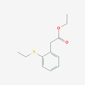 molecular formula C12H16O2S B13874328 Ethyl 2-(2-ethylsulfanylphenyl)acetate 