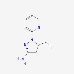 3-Ethyl-2-pyridin-2-yl-3,4-dihydropyrazol-5-amine