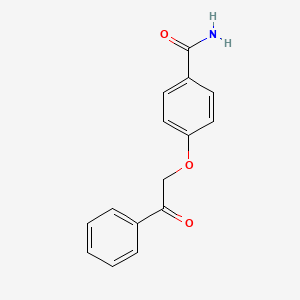 molecular formula C15H13NO3 B13874346 4-(2-Oxo-2-phenylethoxy)benzamide 