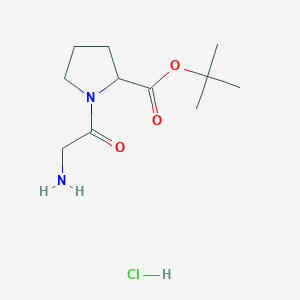 Tert-butyl 1-(2-aminoacetyl)pyrrolidine-2-carboxylate;hydrochloride