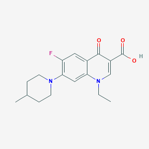 molecular formula C18H21FN2O3 B1387440 1-Ethyl-6-fluoro-7-(4-methylpiperidin-1-yl)-4-oxo-1,4-dihydroquinoline-3-carboxylic acid CAS No. 153114-24-0