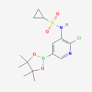 N-[2-chloro-5-(4,4,5,5-tetramethyl-1,3,2-dioxaborolan-2-yl)pyridin-3-yl]cyclopropanesulfonamide