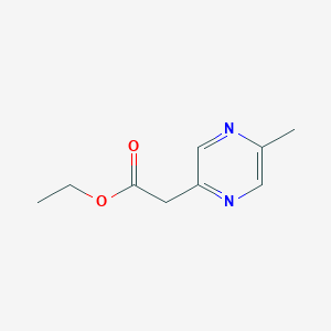 molecular formula C9H12N2O2 B13874437 Ethyl 2-(5-methylpyrazin-2-YL)acetate 