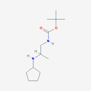 molecular formula C13H26N2O2 B13874447 tert-butyl N-[2-(cyclopentylamino)propyl]carbamate 