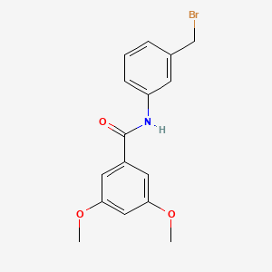 molecular formula C16H16BrNO3 B13874462 N-(3-(bromomethyl)phenyl)-3,5-dimethoxybenzamide 