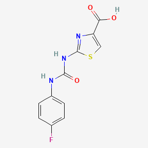 B1387447 2-({[(4-Fluorophenyl)amino]carbonyl}amino)-1,3-thiazole-4-carboxylic acid CAS No. 1105191-83-0