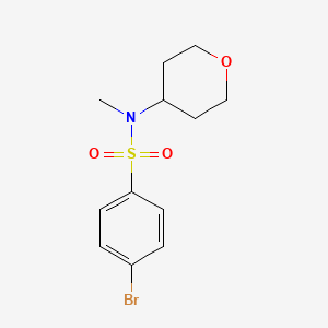 molecular formula C12H16BrNO3S B13874488 4-bromo-N-methyl-N-(oxan-4-yl)benzenesulfonamide 