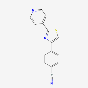 B1387450 4-[2-(Pyridin-4-yl)-1,3-thiazol-4-yl]benzonitrile CAS No. 222629-39-2