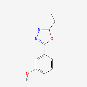 molecular formula C10H10N2O2 B1387451 3-(5-Ethyl-1,3,4-oxadiazol-2-yl)phenol CAS No. 163299-07-8