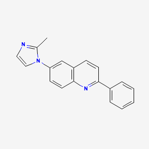 molecular formula C19H15N3 B13874514 6-(2-Methylimidazol-1-yl)-2-phenylquinoline 