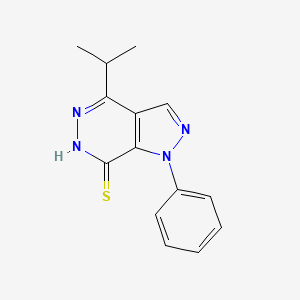 molecular formula C14H14N4S B1387454 4-isopropyl-1-phenyl-1H-pyrazolo[3,4-d]pyridazine-7-thiol CAS No. 1105197-96-3