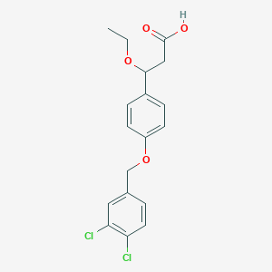 molecular formula C18H18Cl2O4 B13874560 3-[4-[(3,4-Dichlorophenyl)methoxy]phenyl]-3-ethoxypropanoic acid 