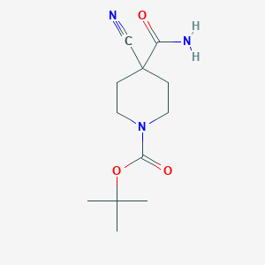 1-tert-Butoxycarbonyl-4-cyano-4-piperidinecarboxamide